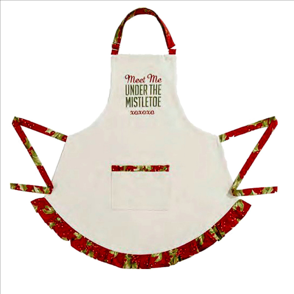 NWT Apron Meet Me Under the Mistletoe Designer